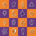 New Crystals Set Royalty Free Stock Photo