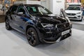 New Cupra Ateca premiere at a motor show, 2023 model, front view