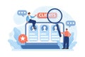 New customers search. Character web searching. Business development
