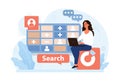 New customers search. Character web searching. Business development