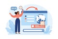 New customers search. Character web searching. Business development