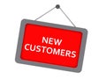 new customers sign on white Royalty Free Stock Photo