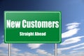 New customers traffic sign Royalty Free Stock Photo