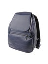 New dark blue female leather bag or backpack isolated on white Royalty Free Stock Photo
