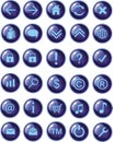 New dark blue web icons, buttons