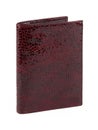 New dark red wallet of reptile skin leather isolated Royalty Free Stock Photo