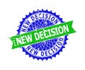 NEW DECISION Bicolor Rosette Scratched Watermark