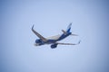 New Delhi, India, April 16 2023 - Indigo Airbus A320 take off from Indra Gandhi International Airport Delhi, Indigo domestic