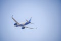 New Delhi, India, April 16 2023 - Indigo Airbus A320 take off from Indra Gandhi International Airport Delhi, Indigo domestic