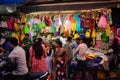 New Delhi, India - April 10, 2016 : Unidentified people visit at clothes shop at Paharganj Main Bazaar market