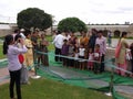 Numerous people come daily and take pictures next to the Mahatma Gandhi Raj Ghat Memorial