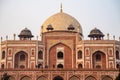 Tourists enjoy visiting Humayan`s Tomb, an ancient monument in India