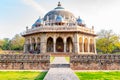 New Delhi, India, Mar 30 2018 - A Landscape view of Isa Khan Garden Tomb inside Humayun`s tomb which is a World Heritage