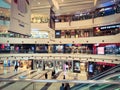 New Delhi, INDIA - MARCH 08,: Inside view of India's largest shopping mall. people busy in shopping
