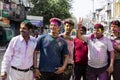 New Delhi, India, March 3 2017: People celebrating the famous Holi festival Royalty Free Stock Photo