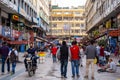 New Delhi, India - November 17, 2019: Crowds in Nehru Place, a market filled with electronic goods, cell phone accessories and