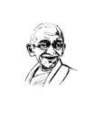 New Delhi, India - October 4, 2022: Mahatma Gandhi sketch portrait. World famous Indian Independence movement leader