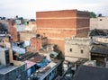 New Delhi India rooftops of Paharganj quarter area poor neighborhood on clear summer day