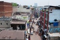New Delhi India rooftops of Paharganj quarter area poor neighborhood on clear summer day