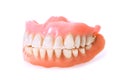 Dental dentures on white background Royalty Free Stock Photo