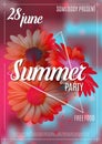 New designe summer party flyer or poster template. Vector