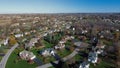 New development two story houses in subdivision sprawl with cul-de-sac and low-density residential property