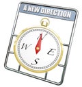 A New Direction Compass Change Course Lead to Success Royalty Free Stock Photo