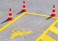 New disabled car park Royalty Free Stock Photo