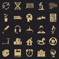 New discoveries icons set, simple style