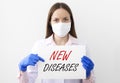 New diseases inscription. Future illnesses concept