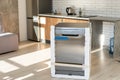 new dishwasher in modern kitchen. Royalty Free Stock Photo