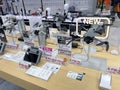 New DJI drones on display in electronics store Royalty Free Stock Photo