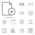 new document icon. editorial design icons universal set for web and mobile