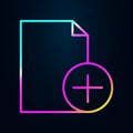 new document nolan icon. Simple thin line, outline vector of Editorial design icons for ui and ux, website or mobile application Royalty Free Stock Photo