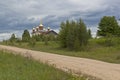 New domes on restorative church of St. Nicholas in village Average (Olyushin) Verhovazhskogo district, Vologda region