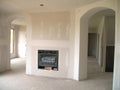 New Drywall with fireplace