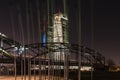 The new ECB EZB in Frankfurt, Germany at night Royalty Free Stock Photo