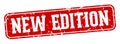 new edition rectangular sign. new edition stamp Royalty Free Stock Photo
