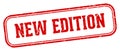 new edition stamp. new edition rectangular stamp on white background Royalty Free Stock Photo