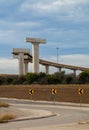 New elevated highway in construction at intersection of loop 410 and US Route 90 on San Antonio, Texas Royalty Free Stock Photo