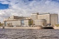 New elite residential complex `Riverside` on the Ushakovskaya embankment on the banks of the Bolshaya Nevka in St. Petersburg