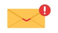 New Email Alert: Envelope with Exclamation Mark Vector, vector design Generative AI Royalty Free Stock Photo