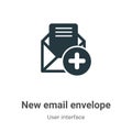 New email envelope vector icon on white background. Flat vector new email envelope icon symbol sign from modern user interface Royalty Free Stock Photo