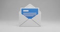 New Email Message Notification 3D Icon Royalty Free Stock Photo