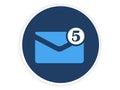 new email received notification ui flat icon design
