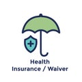 New Employee Hiring Process icon and health insurance waiver Royalty Free Stock Photo