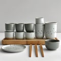 new empty asian tableware Royalty Free Stock Photo