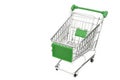 New Empty Green Shopping Cart Isolated On White Background Royalty Free Stock Photo