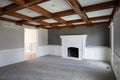 New empty minimalist house interior with fireplace in Kansas City, Missouri, USA Royalty Free Stock Photo