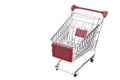 New Empty Red Shopping Cart Isolated On White Background Royalty Free Stock Photo